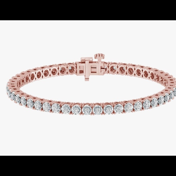 Genuine real diamond 1 carat tennis bracelet not cz not moissanite best gift HOT - Picture 3 of 5